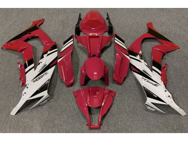 Rot Glänzend & Weiß 2011-2015 Kawasaki ZX10R Motorrad Verkleidungen