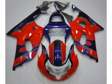 Rot Glänzend & Blau 2001-2003 Suzuki GSXR 600-750 Motorrad Verkleidungen