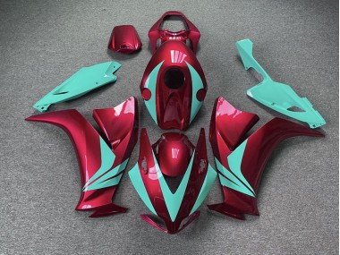 Rot Glänzend & Blaugrün 2012-2016 Honda CBR1000RR Motorrad Verkleidungen