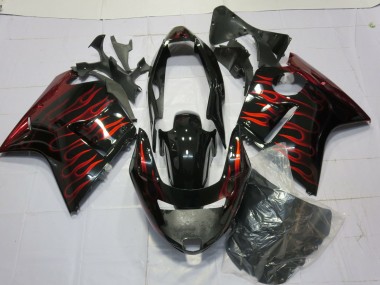 Rot Glänzend Flamme 1996-2007 Honda CBR1100XX Motorrad Verkleidungen