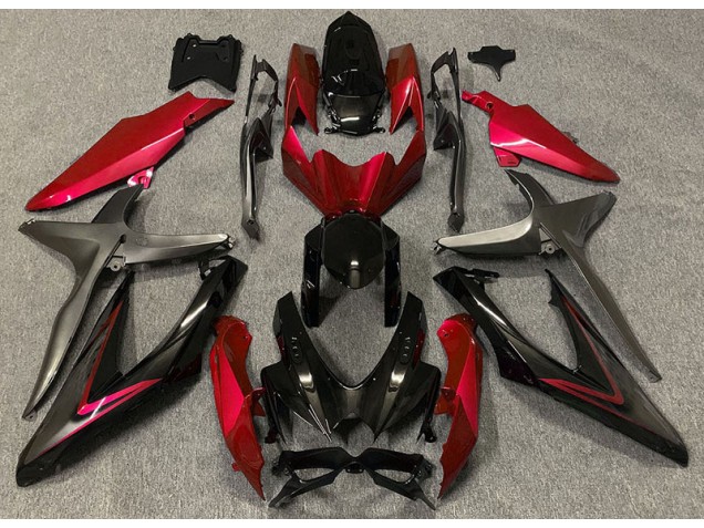 Rot Glänzend & Grün R 2008-2010 Suzuki GSXR 600-750 Motorrad Verkleidungen Rot Glänzend & Grün R 2008-2010 Suzuki GSXR 600-750 Motorrad Verkleidungen