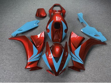 Rot Glänzend & Hellblau 2012-2016 Honda CBR1000RR Motorrad Verkleidungen