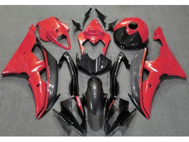 Rot Glänzend & Kohlefaser 2008-2016 Yamaha R6 Motorrad Verkleidungen