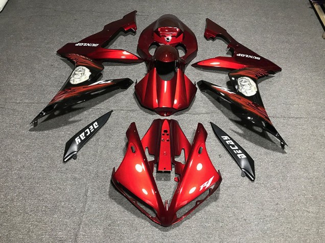 Rot Glänzend & Logos 2004-2006 Yamaha R1 Motorrad Verkleidungen Rot Glänzend & Logos 2004-2006 Yamaha R1 Motorrad Verkleidungen