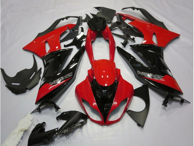 Rot Glänzend & Schwarz 2009-2012 Kawasaki ZX6R Motorrad Verkleidungen Rot Glänzend & Schwarz 2009-2012 Kawasaki ZX6R Motorrad Verkleidungen