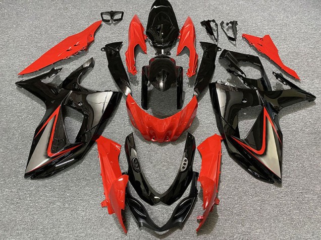 Rot Glänzend & Schwarz 2009-2016 Suzuki GSXR 1000 Motorrad Verkleidungen Rot Glänzend & Schwarz 2009-2016 Suzuki GSXR 1000 Motorrad Verkleidungen