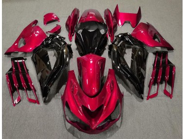 Rot Glänzend & Schwarz 2012-2021 Kawasaki ZX14R Motorrad Verkleidungen