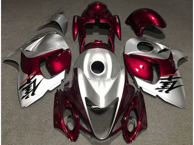 Rot Glänzend & Silber 2008-2020 Suzuki GSXR 1300 Motorrad Verkleidungen