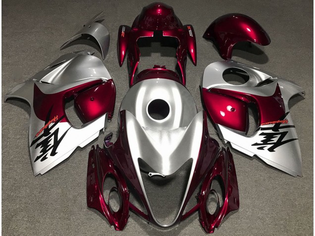 Rot Glänzend & Silber 2008-2020 Suzuki GSXR 1300 Motorrad Verkleidungen Rot Glänzend & Silber 2008-2020 Suzuki GSXR 1300 Motorrad Verkleidungen