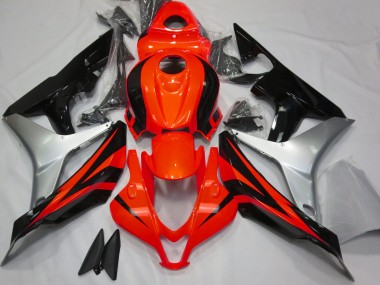 Rot Glänzend Silber & Schwarz 2007-2008 Honda CBR600RR Motorrad Verkleidungen
