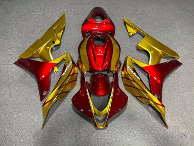 Rot & Gold 2007-2008 Honda CBR600RR Motorrad Verkleidungen