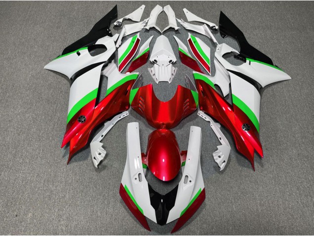 Rot & Grün Glänzend 2017-2021 Yamaha R6 Motorrad Verkleidungen Rot & Grün Glänzend 2017-2021 Yamaha R6 Motorrad Verkleidungen