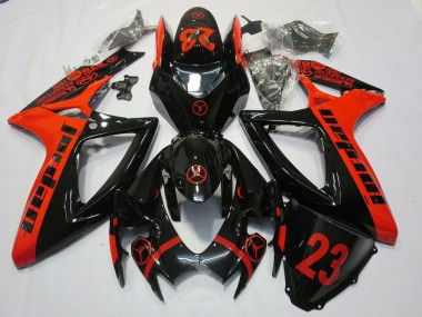 Rot Jordan 2006-2007 Suzuki GSXR 600-750 Motorrad Verkleidungen