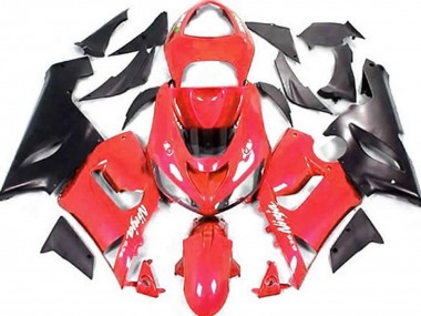 Rot & Matt Schwarz 2005-2006 Kawasaki ZX6R Motorrad Verkleidungen