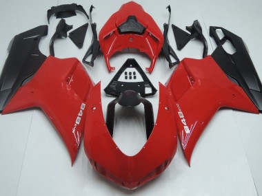 Rot Matt Schwarz 2007-2014 Ducati 848 1098 1198 Motorrad Verkleidungen