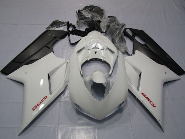 Rot Weiß & Matt Schwarz 2007-2014 Ducati 848 1098 1198 Motorrad Verkleidungen Rot Weiß & Matt Schwarz 2007-2014 Ducati 848 1098 1198 Motorrad Verkleidungen