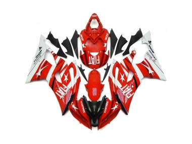 Rot & Weiß Mit Sternen 2008-2016 Yamaha R6 Motorrad Verkleidungen