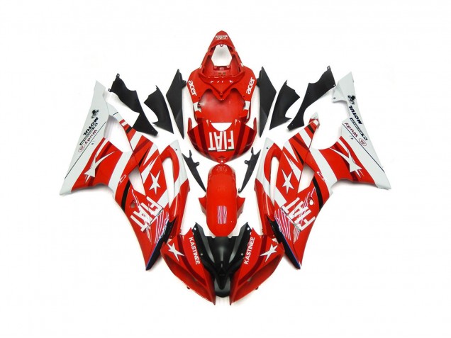 Rot & Weiß Mit Sternen 2008-2016 Yamaha R6 Motorrad Verkleidungen Rot & Weiß Mit Sternen 2008-2016 Yamaha R6 Motorrad Verkleidungen