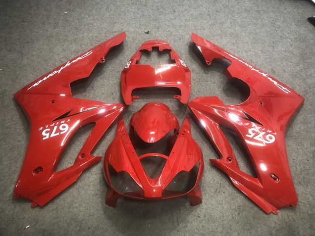Rot Mit Weißen Aufklebern 2006-2008 Triumph Daytona 675 Motorrad Verkleidungen Rot Mit Weißen Aufklebern 2006-2008 Triumph Daytona 675 Motorrad Verkleidungen