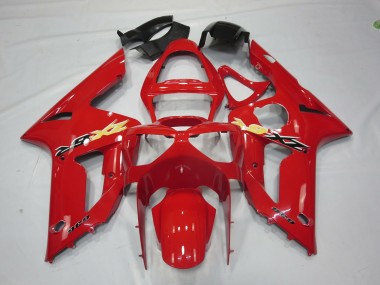 Rot Ninja 2003-2004 Kawasaki ZX6R Motorrad Verkleidungen