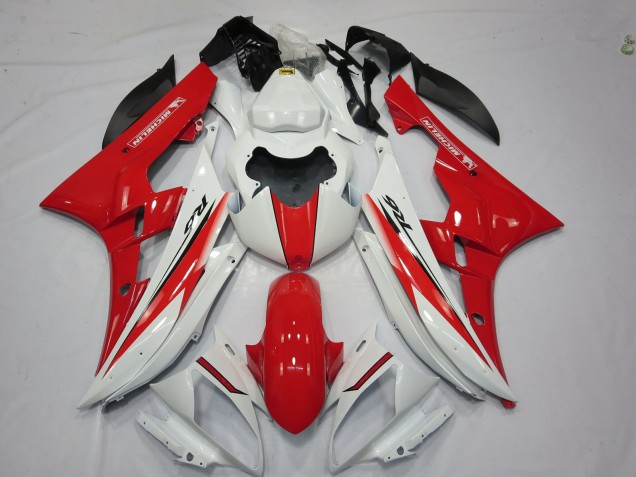 Rot Weiß OEM Stil 2006-2007 Yamaha R6 Motorrad Verkleidungen Rot Weiß OEM Stil 2006-2007 Yamaha R6 Motorrad Verkleidungen