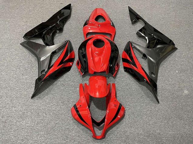 Rot OEM Stil & Grau 2007-2008 Honda CBR600RR Motorrad Verkleidungen Rot OEM Stil & Grau 2007-2008 Honda CBR600RR Motorrad Verkleidungen