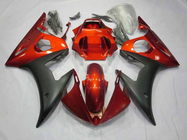 Rot / Orange Matt 2003-2004 Yamaha R6 Motorrad Verkleidungen Rot / Orange Matt 2003-2004 Yamaha R6 Motorrad Verkleidungen