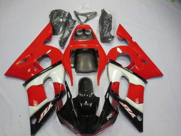 Rot Weiß & Schwarz 1998-2002 Yamaha R6 Motorrad Verkleidungen