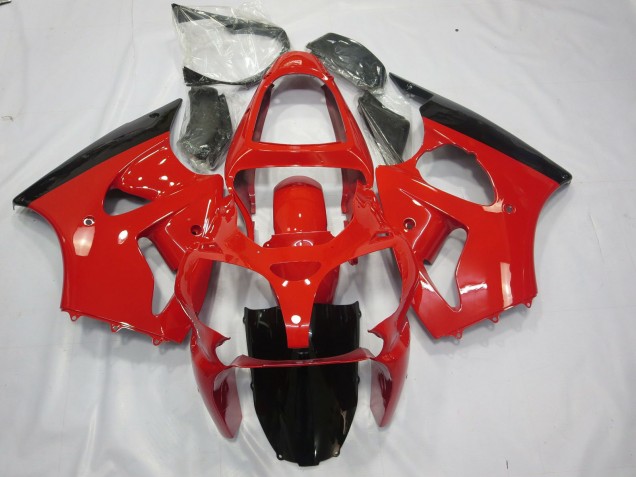 Rot & Schwarz 2000-2002 Kawasaki ZX6R Motorrad Verkleidungen Rot & Schwarz 2000-2002 Kawasaki ZX6R Motorrad Verkleidungen