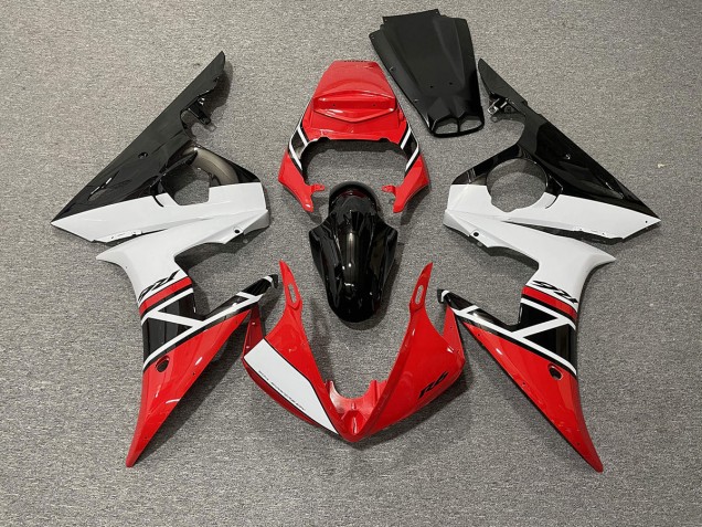 Rot Weiß & Schwarz 2003-2004 Yamaha R6 Motorrad Verkleidungen Rot Weiß & Schwarz 2003-2004 Yamaha R6 Motorrad Verkleidungen