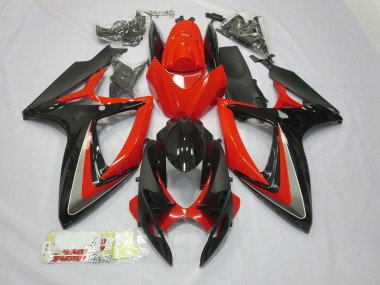 Rot & Schwarz 2006-2007 Suzuki GSXR 600-750 Motorrad Verkleidungen