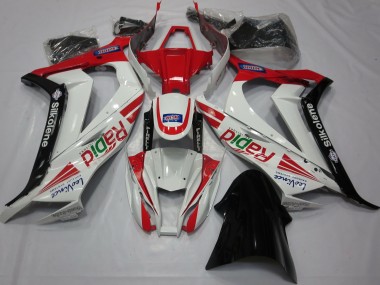 Rot Weiß Schwarz 2011-2015 Kawasaki ZX10R Motorrad Verkleidungen