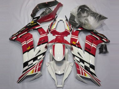 Rot Schwarz & Weiß 2011-2015 Kawasaki ZX10R Motorrad Verkleidungen