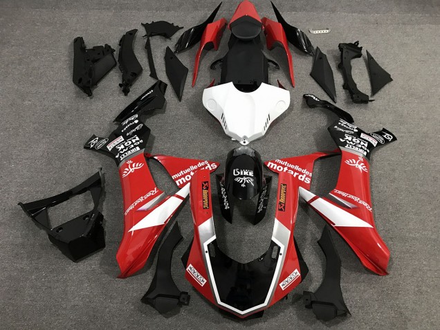 Rot Schwarz & Weiß Custom Stil Gloss 2015-2019 Yamaha R1 Motorrad Verkleidungen Rot Schwarz & Weiß Custom Stil Gloss 2015-2019 Yamaha R1 Motorrad Verkleidungen