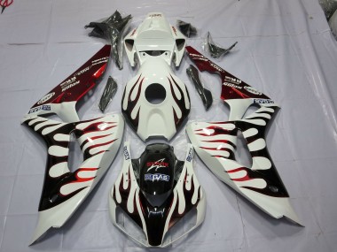 Rot & Schwarz Flamme 2006-2007 Honda CBR1000RR Motorrad Verkleidungen