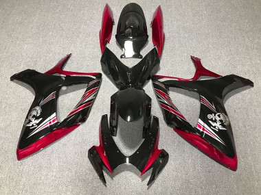 Rot & Schwarz Glänzend Design 2006-2007 Suzuki GSXR 600-750 Motorrad Verkleidungen
