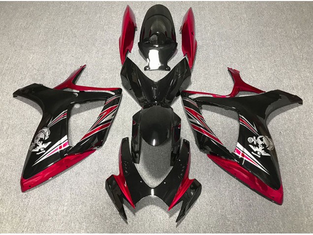 Rot & Schwarz Glänzend Design 2006-2007 Suzuki GSXR 600-750 Motorrad Verkleidungen Rot & Schwarz Glänzend Design 2006-2007 Suzuki GSXR 600-750 Motorrad Verkleidungen