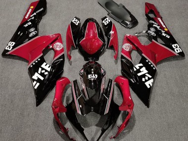 Rot & Schwarz Glänzend Kundenspezifisch 2005-2006 Suzuki GSXR 1000 Motorrad Verkleidungen