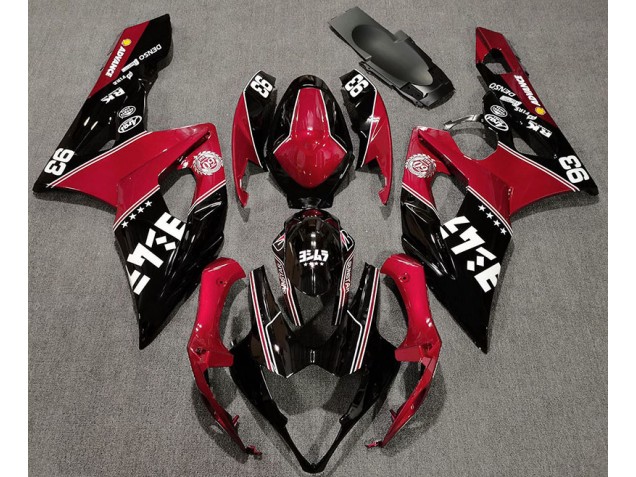 Rot & Schwarz Glänzend Kundenspezifisch 2005-2006 Suzuki GSXR 1000 Motorrad Verkleidungen Rot & Schwarz Glänzend Kundenspezifisch 2005-2006 Suzuki GSXR 1000 Motorrad Verkleidungen