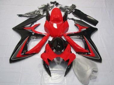 Rot Schwarz & Grau 2006-2007 Suzuki GSXR 600-750 Motorrad Verkleidungen