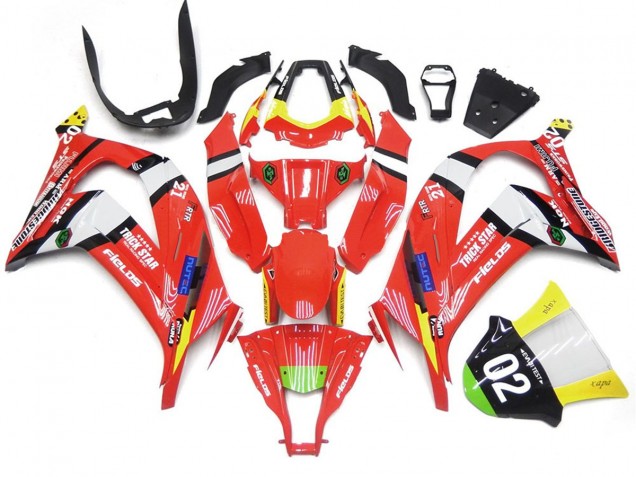 Rot & Schwarz Mit Weiß 2016-2019 Kawasaki ZX10R Motorrad Verkleidungen Rot & Schwarz Mit Weiß 2016-2019 Kawasaki ZX10R Motorrad Verkleidungen