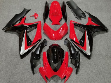 Rot Schwarz OEM-Stil 2006-2007 Suzuki GSXR 600-750 Motorrad Verkleidungen