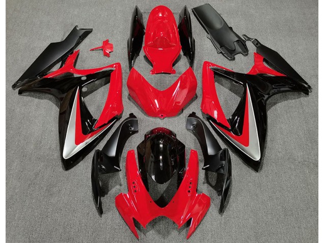 Rot Schwarz OEM-Stil 2006-2007 Suzuki GSXR 600-750 Motorrad Verkleidungen Rot Schwarz OEM-Stil 2006-2007 Suzuki GSXR 600-750 Motorrad Verkleidungen