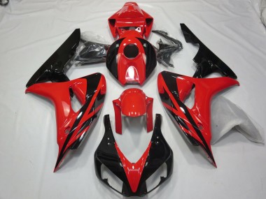 Rot Schwarz OEM-Stil Ohne Aufkleber 2006-2007 Honda CBR1000RR Motorrad Verkleidungen
