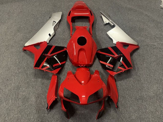 Rot Schwarz & Silber 2003-2004 Honda CBR600RR Motorrad Verkleidungen Rot Schwarz & Silber 2003-2004 Honda CBR600RR Motorrad Verkleidungen