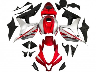 Rot & Silber OEM-Stil 2007-2008 Honda CBR600RR Motorrad Verkleidungen