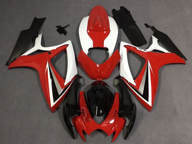 Rot Stil 2006-2007 Suzuki GSXR 600-750 Motorrad Verkleidungen