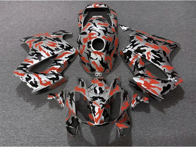 Rot Tarnung 2002-2012 Honda VFR800 Motorrad Verkleidungen Rot Tarnung 2002-2012 Honda VFR800 Motorrad Verkleidungen