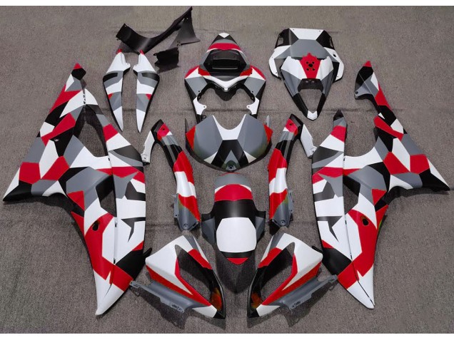 Rot Tarnung Uni 2008-2016 Yamaha R6 Motorrad Verkleidungen Rot Tarnung Uni 2008-2016 Yamaha R6 Motorrad Verkleidungen