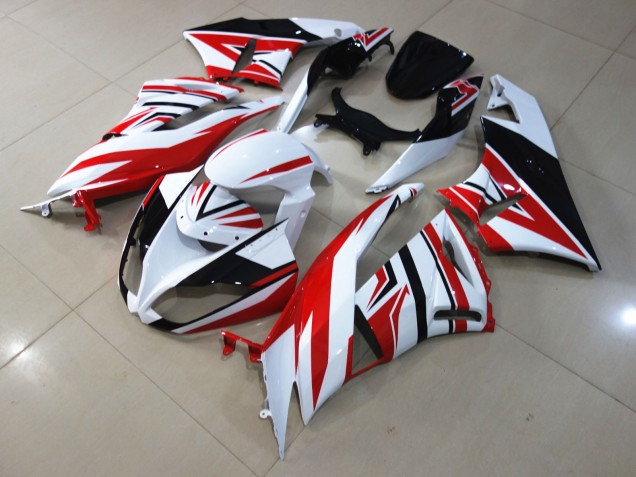 Rot-Weiß-Zag 2009-2012 Kawasaki ZX6R Motorrad Verkleidungen Rot-Weiß-Zag 2009-2012 Kawasaki ZX6R Motorrad Verkleidungen